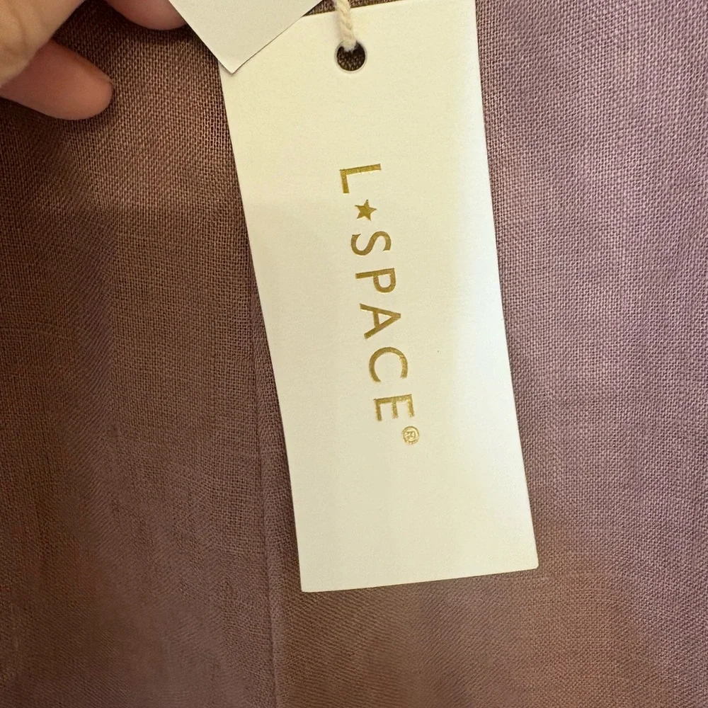 L*Space Sundown Dusty Pink Linen Cargo Pants Wide Leg Boho Coastal XL NWT - Picture 9 of 12